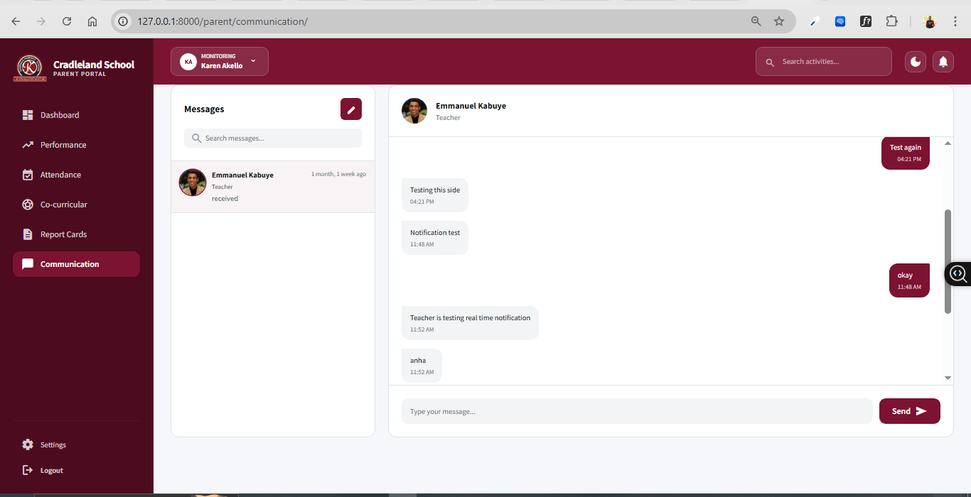 Parent-teacher communication
